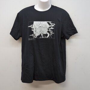 Umai Short Sleeve Owl Women's T Shirt Large Black